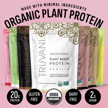 Truvani Organic Plant Based Protein Powder