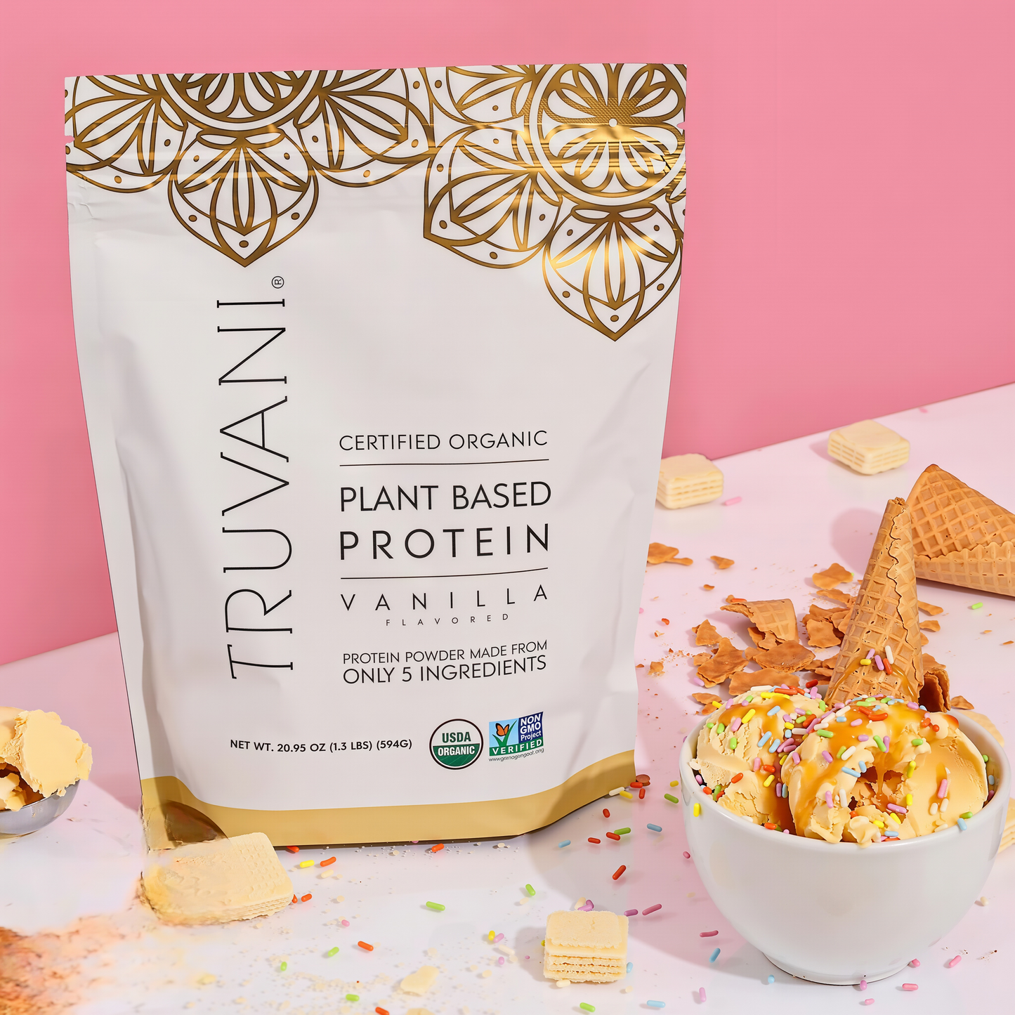 Truvani Organic Plant Based Protein Powder
