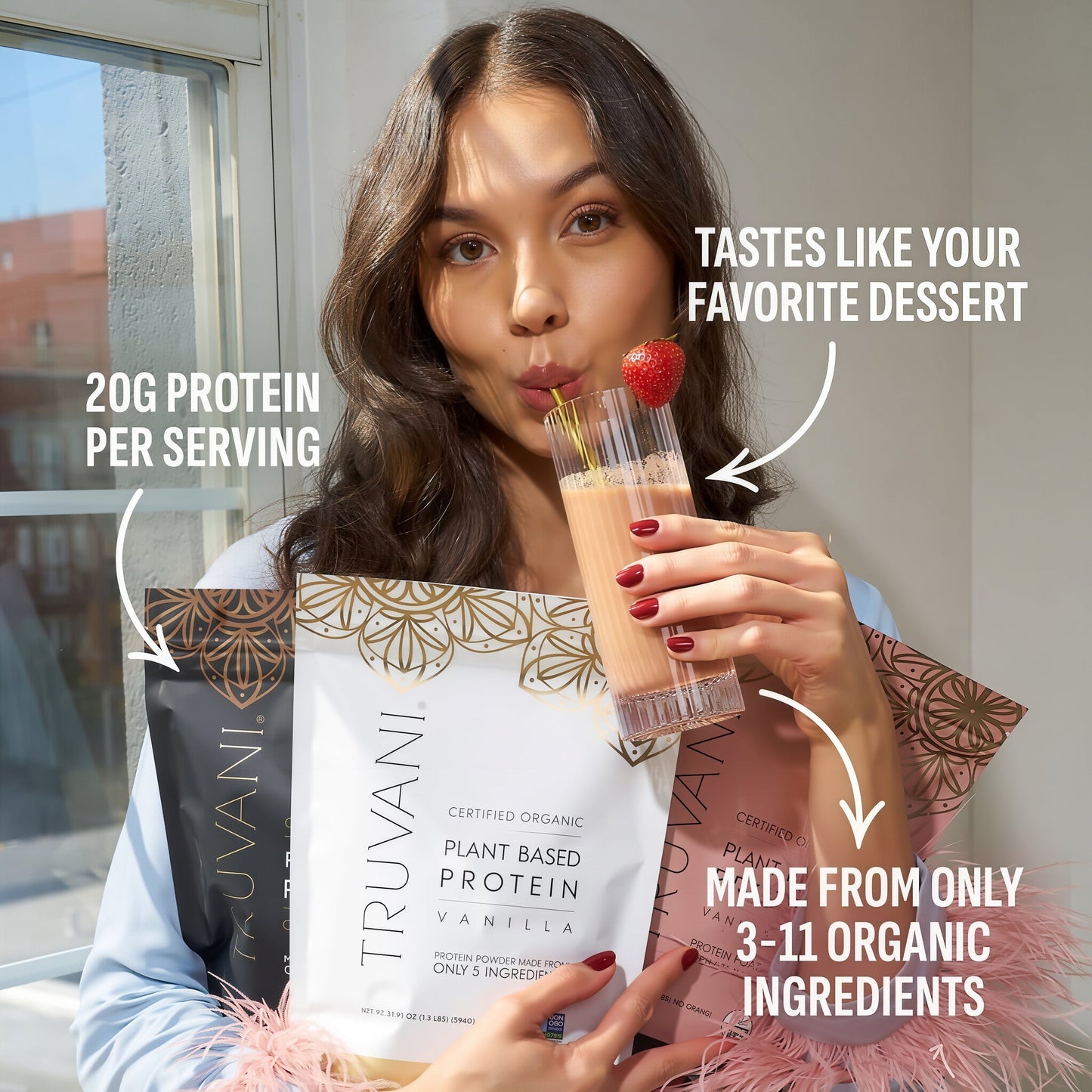 Truvani Organic Plant Based Protein Powder